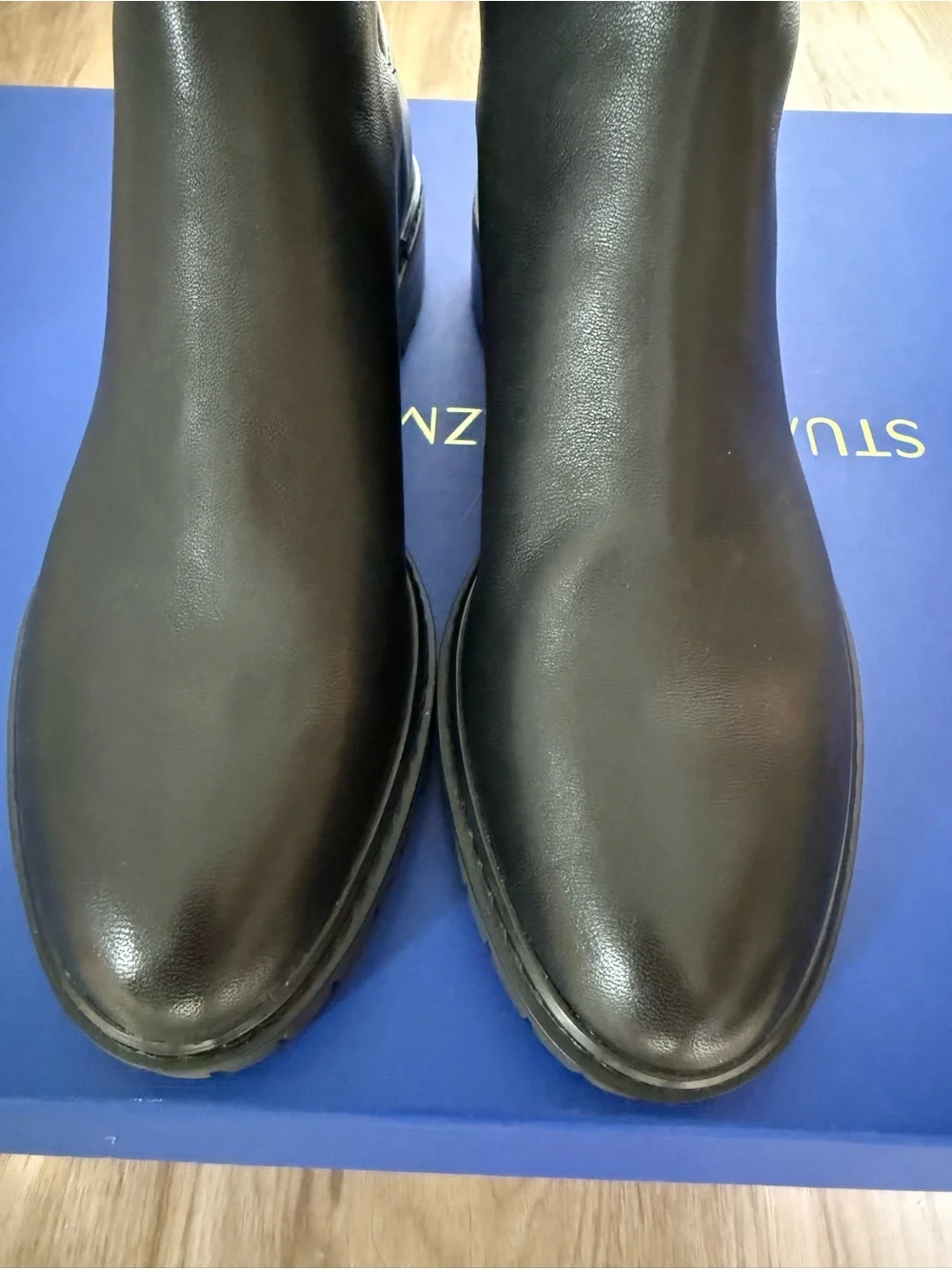 Stuart Weitzman Black City Knee High Leather Boots